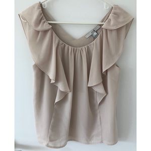 Champagne cream sleeveless blouse Forever 21 small